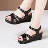Summer Newest Women Sandals Newest Woman Wedges Platform Sandals Fashion Fish Mouth Rome Sandals Black Women Shoes