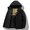 2025 Winter Cotton-padded Clothes Men's Large Size Loose Casual Cotton-padded Clothes Trendy Hooded Sports Bread Clothes Graphene Thermal Clothes