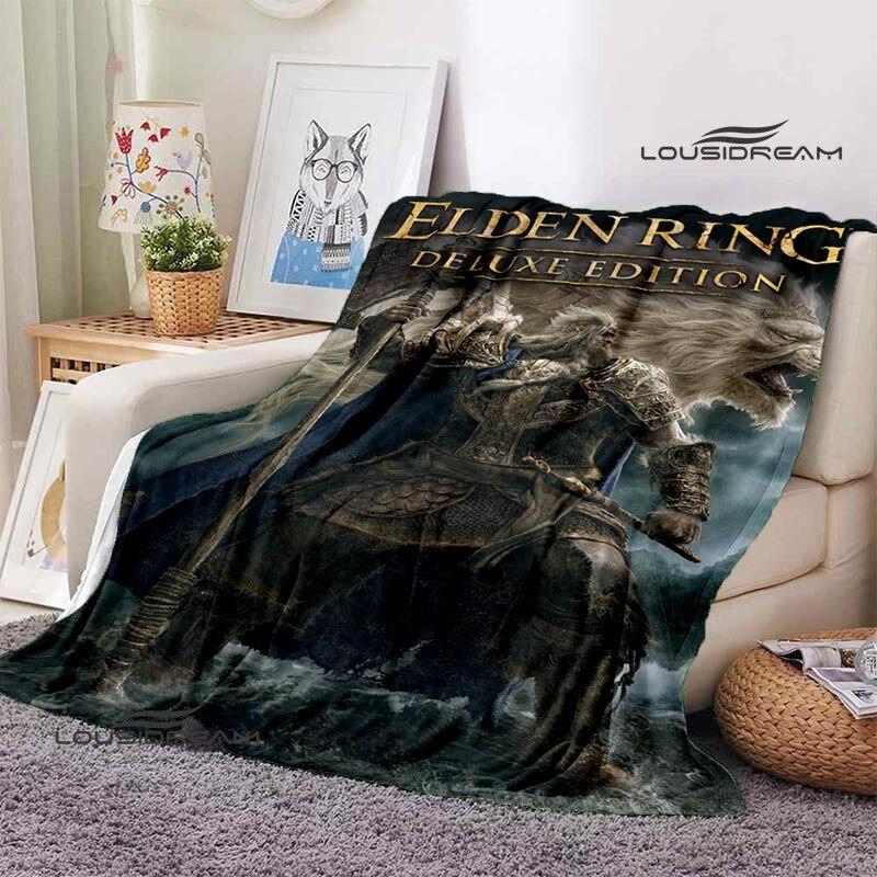 Elden Ring Game 3D Printed Blanket Children's Beautiful Warm Flannel Soft and Comfortable Home Travel Blanket Birthday Gift