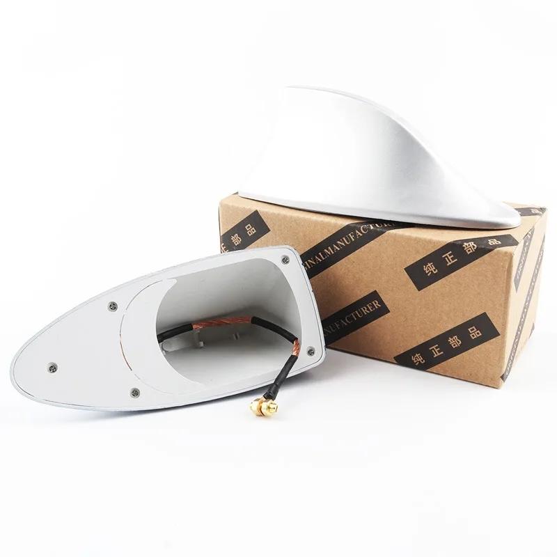 Car Shark Fin Antenna Fin Shape Auto Roof Aerial No Drilling Radio FM/AM Signal Vehicle Accessories Universal for Most Car Water