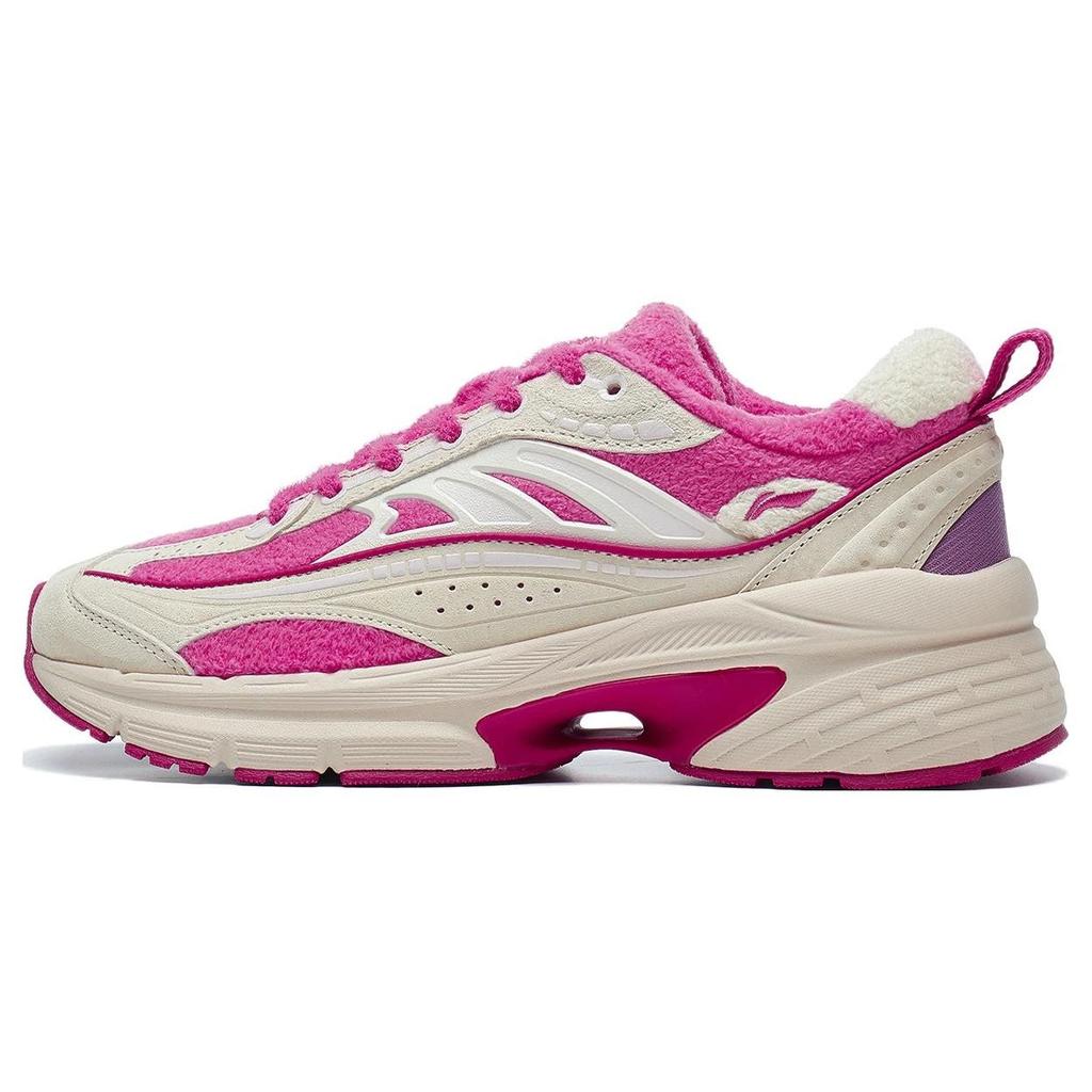 Disney X Li Ning Yixing Lite Strawberry Bear Collaboration Series Non-Slip Wear-Resistant Low-Top Casual Shoes Women Sneaker Pink AGCT236-4