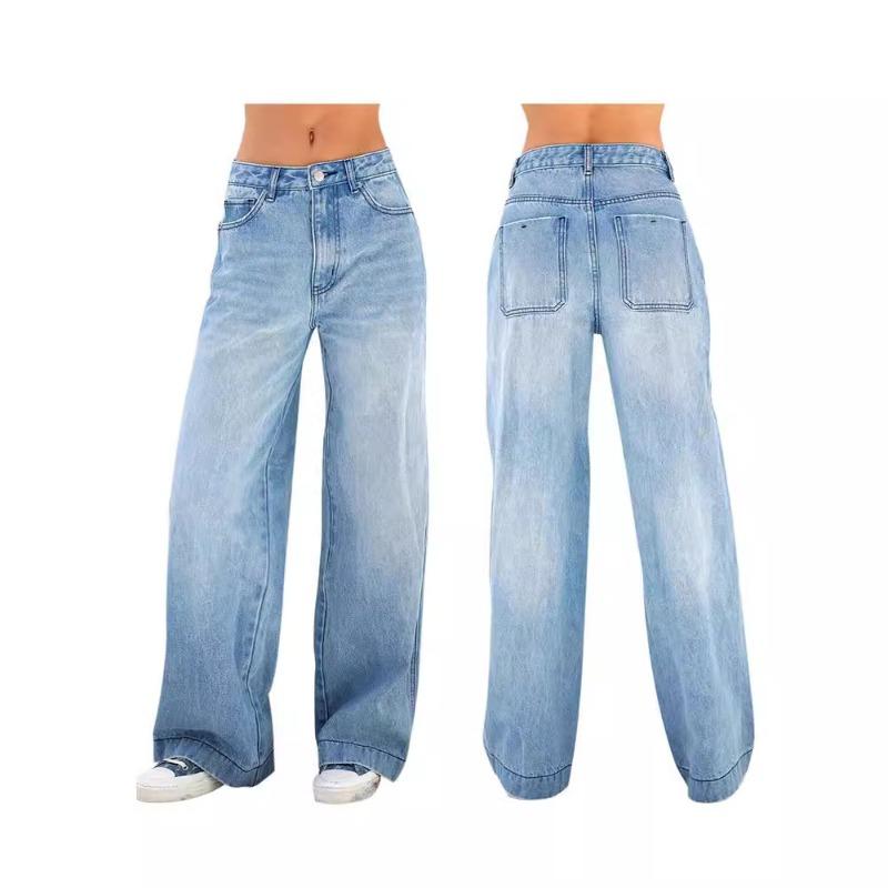 Women's New Casual Loose Wide-legged Jeans Trousers