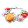 [I4930] - Designer Bracelet 'Dragibus' Orange Pink
