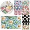Cute Cartoon Bathroom Bath Mat Crystal Velvet Non Slip Mat Floor Rug Water Absorbent Doormat 3D Cobblestone Embossed Foot Mats
