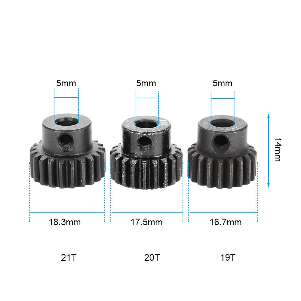 32DP Cent5mm 13 15T 16 18T 19 21T Motor Pinion Gears Combo Set for 1 8 RC Car