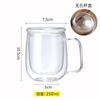 1-6PCS 80-450ML Heat Resistant Double Wall Tea Glass Cup Beer Coffee Handmade Creative Cold Beverage Transparent Drinkware Set