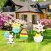 Easter Decorations Outdoor Bunny Chick Eggs Yard Signs Garden Decor