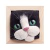 Photo Frame Ornaments with Shaping Base Wool Felt Interactive Lovely Cat Head Doll Knitting Kit Household Supplies