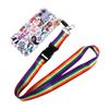 Key Ring Holder Phone Badge Name Tag Phone Hang Rope Rainbow Color Rainbow Lanyard Neck Straps