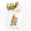 Canvas Shopper Bag for Women Flower Print Ladies Travel Canvas Tote Bag Eco Shoulder Bag Large Female Shopping Bag for Groceries