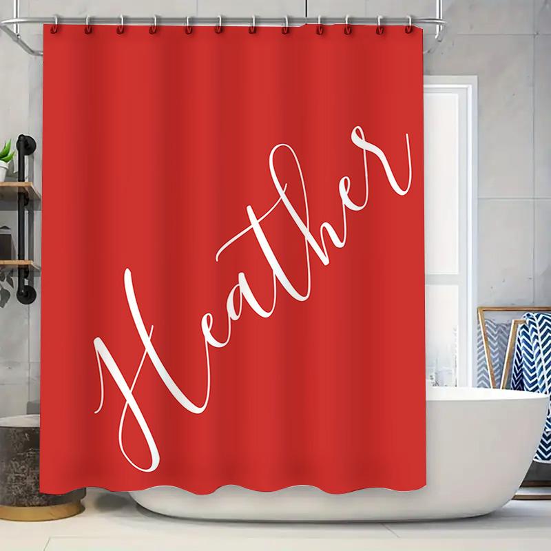 Уникальная акварельная шторка для душа с цветочным узором, розово-желто-красно-бело-черный дизайн, ткань, водонепроницаемая f