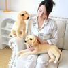 Simulation Golden Retriever Doll Plush Toys Cute Large Dog Guide Dog Stuffed Soft Animal Toys for Kids Accompany Doll Gifts