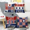 Printed Sofa Bedroom Decorative Pillow Cushion Cover Independence Day Style Pillow Cover
