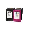 Set of 2 Remanufactured Ink Cartridges For HP 304XL Deskjet 3720 3730 3732 3733 All-in-One
