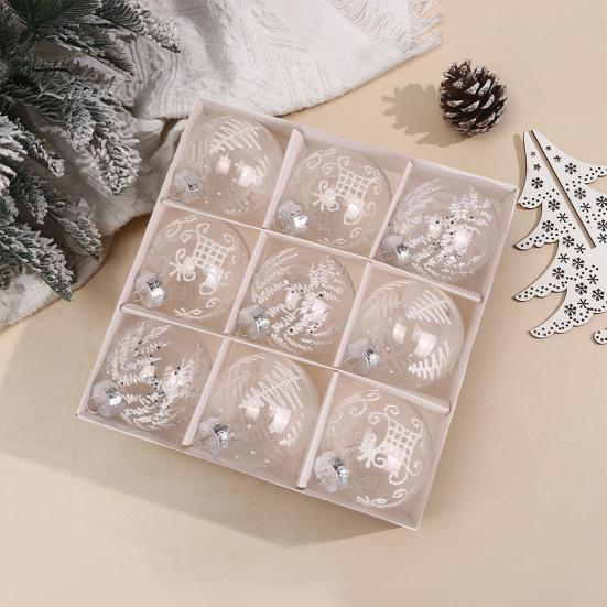 9 Pcs Christmas Ball Ornaments Shatterproof Christmas Decorative Balls Reusable Festival Hanging Ornaments for Christmas Tree Home Parties