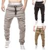 Мужские спортивные штаны, повседневные эластичные спортивные штаны, спортивные однотонные мешковатые брюки с карманами