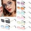 Trendy Rimless Summer Eyewear Fashion Sunglasses Rectangle Sun Glasses Shades Square Sunglasses