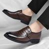 2025 Summer Autumn New Dress Shoes for Men Buckle Designer Solid Color Big Size Leather Shoes Man Fashion Casual Wedding Shoe