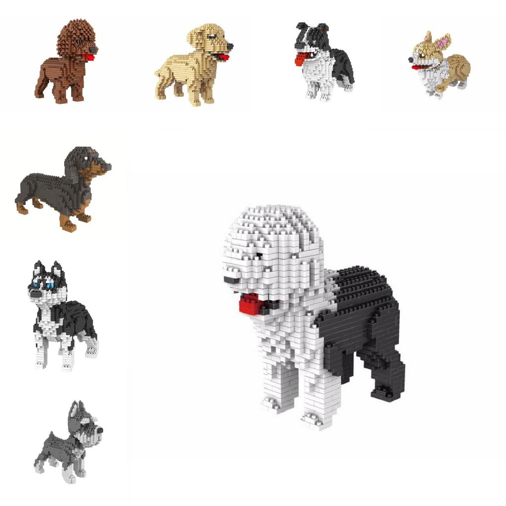 Poodle Poodle Or Dog Figure To Assemble With Nanoblocks Pieces Children Toys