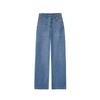Summer Thin Narrow Version Wide-leg Jeans for Women New High-waist Loose Slim Small Straight Floor Pants