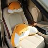 Cartoon Car Headrest Lumbar Pillow Cervical Spine Pillow Car Office Seat Universal Backrest Car Supplies