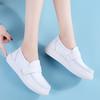 Fashion Nurse White Women's Spring Summer 2024 New Thick-soled Soft Leather Single Shoes Autumn Casual Flats Bottom Comfortable Loafers