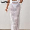 Women's Sexy Woven Hollowed Out Bottom Holiday Beach Long Skirt