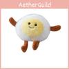 Plush Egg Waffle Toy Keychain Cartoon Pendant Bag Decorations Toy Gift Kids