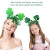 St. Patrick's Day Headband Glitter Shamrock Top Hat Hair Hoop Festive Clover Hairband for Women Girls Boys Parties Events Dress Up