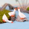 Geese Figurine Goose Figurine Home Landscape Table White Swan 1 Set 3pcs Accessories Cute Decor Resin Ornaments