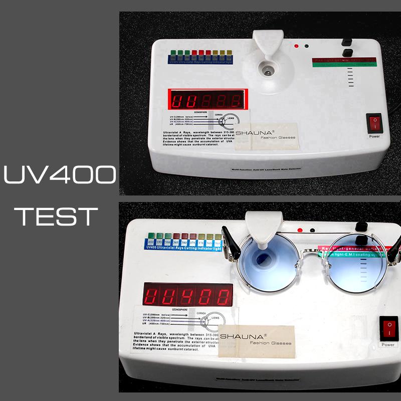 SHAUNA Retro Metal Punk Sunglasses Round Women Gothic Spring Steampunk Shades Men UV400