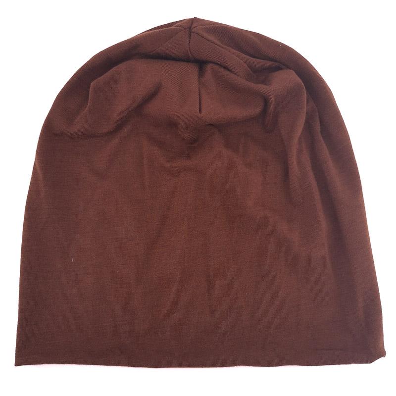 Casual Spring Women Black Slouch Beanies Hats Solid Color Thin Cotton Oversize Bonnets Caps For Ladies Men Hats