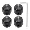 uxcell 4-Piece Aluminum Potentiometer Knob, 1/4" (6mm) ID X 5/8" (15mm) OD X 1/2" (13mm) Height, Universal Volume and Tone Control Knob for Guitar and