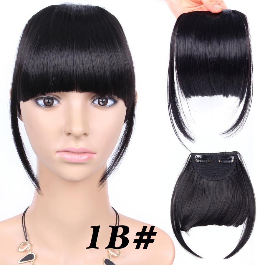 Fringe Bangs Synthetic Hair Extensions Clip In Bangs 6 Inch Short Straight Hairpiece Front Neat Bang Two Side Blonde