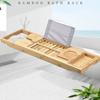 Bamboo Bathtub Rack Bath Tub Serving Tray Toilet Extendable Shelf Bath Phone Holder