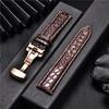 Crocodile Pattern Luxury Design Leather Watchbands with Automatic Buckle Men Watch Band 18mm 20mm 22mm 24mm Watch Straps