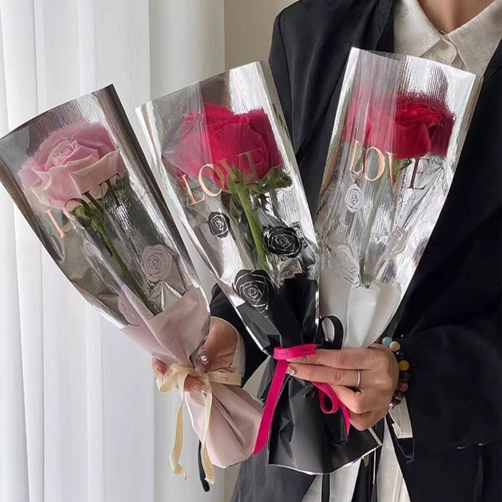 10Pcs Handmade DIY Bouquet Bag Waterproof Bouquet Packaging Bags Fashion Floral Wrappers  Weddings