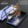 Double Sided Tempered Glass Case For Vivo Y100i Y100 Y76s Y77e 5G Y77 Y73 S7e Y53 Y35+ Y36 Y78 Full Lens Protective Metal Bumper Flip Cover