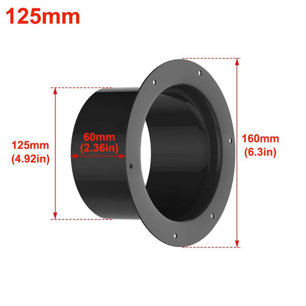 Plastic Wall Flange Connector Black Exhaust Pipe Connector Air Ducting Connection  Ventilation Pipe