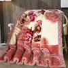 Winter Blanket Bed Soft Coral Flannel Flannel Blanket Faux Fur Mink Solid Color Sofa Cover Bed Cover Plus Velvet Breathable Sheet