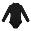 Child Long Sleeve Mock Neck Professional Ballet Dance Leotard Girls Gymnastics Bodysuit Unitard