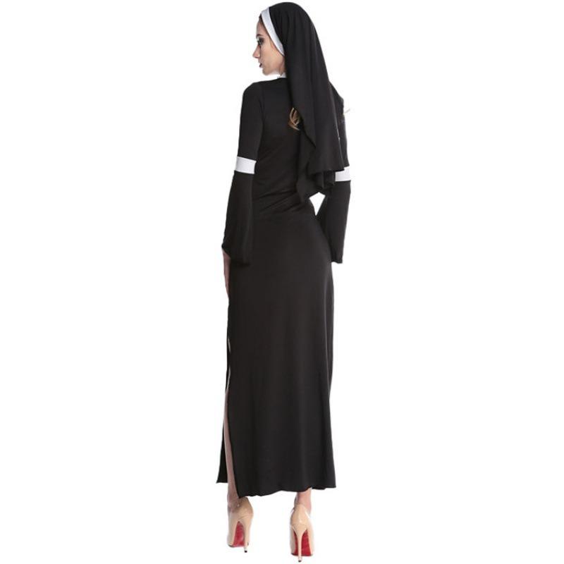 Halloween Costumes, Masquerade Nun Costumes, Cosplay Nun Uniforms