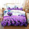 Purple Bedding Set Duvet Cover Bed Quilt Pillow Case 3D Comforter Lavender Butterfly Double Full King Queen Twin Single 3PCS