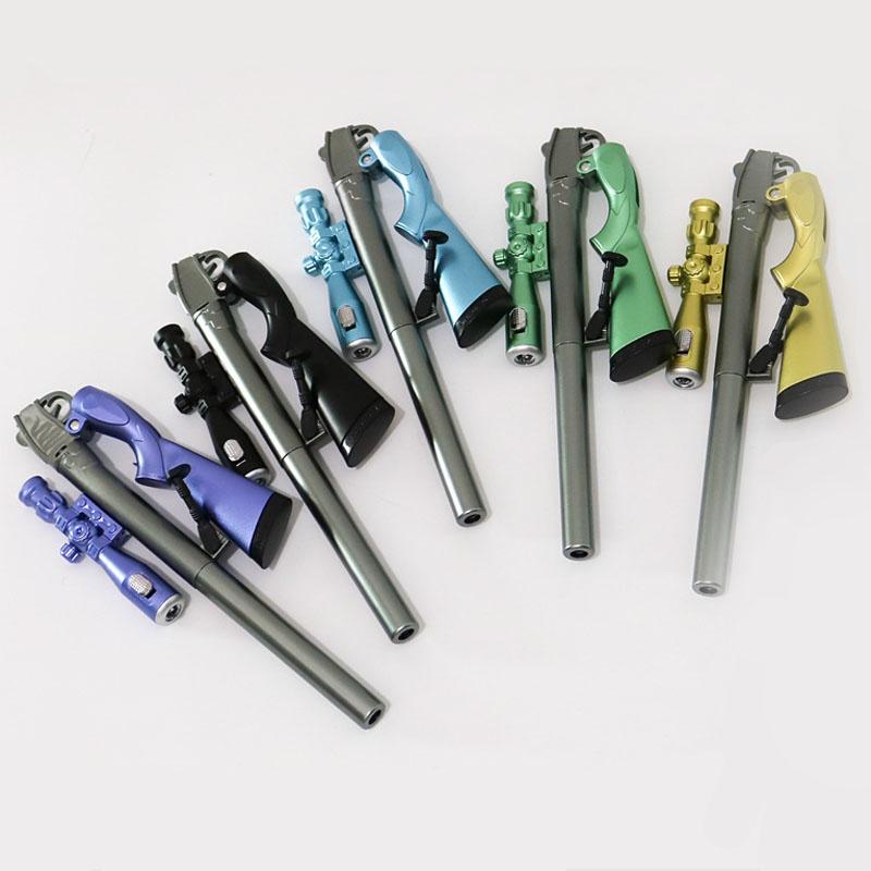 LED Light Creative Sniper Rifle Modeling Gel Pen Weapons Pen Black Refill 0.38mm Kids Gift Toys Stationery School Supplies