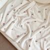Flannel Baby Blanket Soft Warm Embroidery Newborn Quilt for Crib Bear Bunny Cartoon Autumn Winter Baby Bed Blankets 90*130cm
