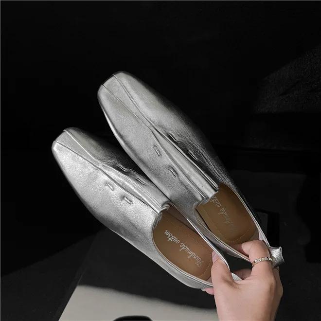 New Style Fashion Women Shoes Retro Flat Heeled Shoes for Women Square Toe Fashion Mary Jane Single Shoes Loafers Zapatos Mujer