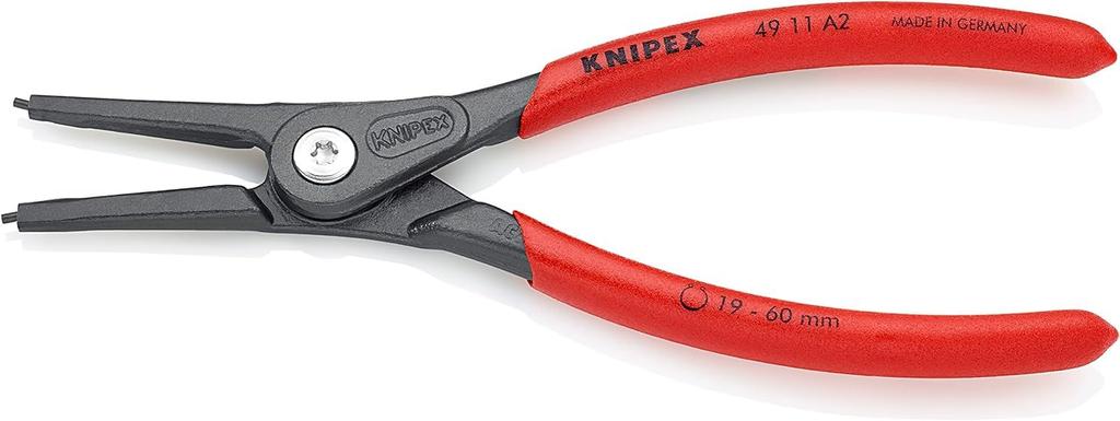 KNIPEX Shaft Snap Ring 4911A2 Pliers, 19-60mm,