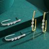 Tancise 925 Sterling Silver Zircon Earrings Drop Earrings For Women Wedding Party Gifts