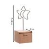 1 PC Creative Wedding Decor Desktop Ornaments Photo Clip Square Wooden Memo Holder Picture Frame