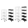 Slim Storage Cart Bathroom Organizer Mobile Shelving Unit Rolling Utility Cart with Wheels for Kitch